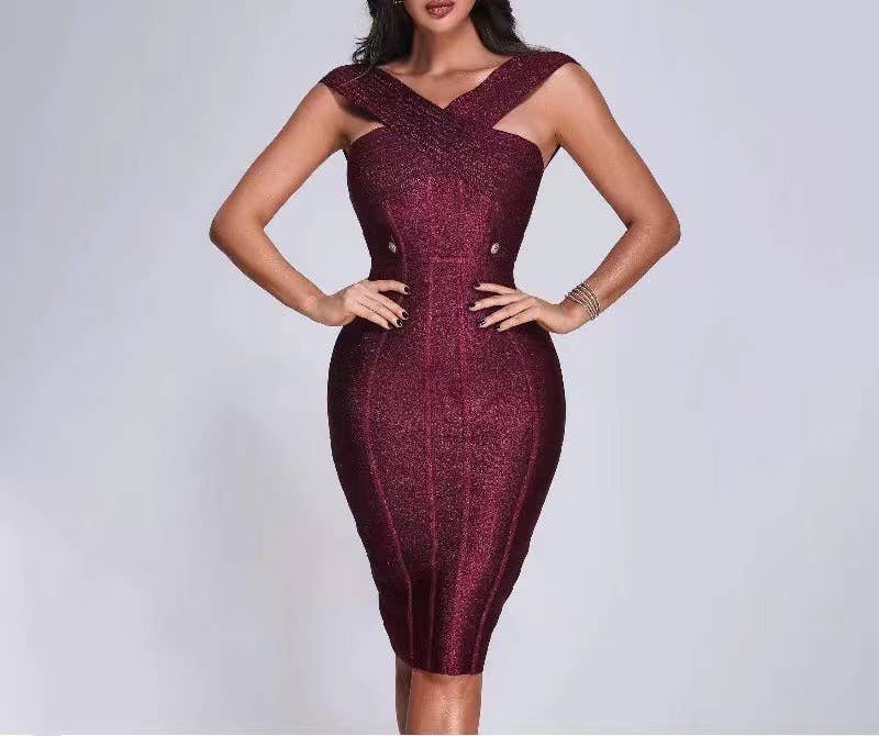 Bandage Dress w/ Gold Buttons Just B Boutique NYC Bandage Dress w/ Gold Buttons Just B Boutique NYC