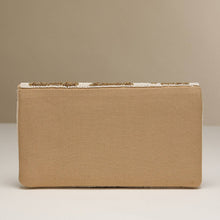 Load image into Gallery viewer, Gold & Ivory Elegant Evening Purse with Chain