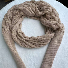 Load image into Gallery viewer, ACCITY - Cable Knit Infinity Scarf with Sleeves for Fall _CWASC1537