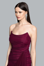 Load image into Gallery viewer, Ruched Mesh Strapless Dress