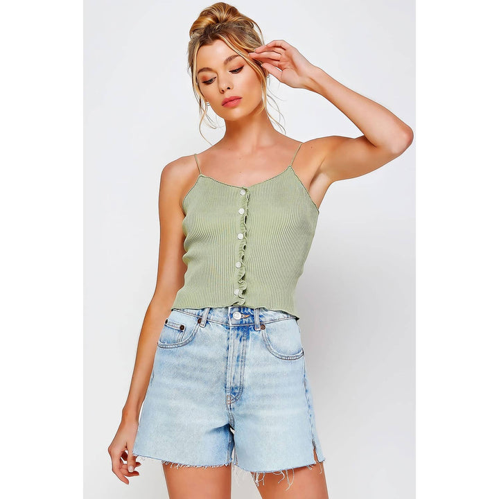 Ruffled Crop Cami Tank *multiple colors*