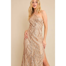 Load image into Gallery viewer, One-Shoulder Midi Dress