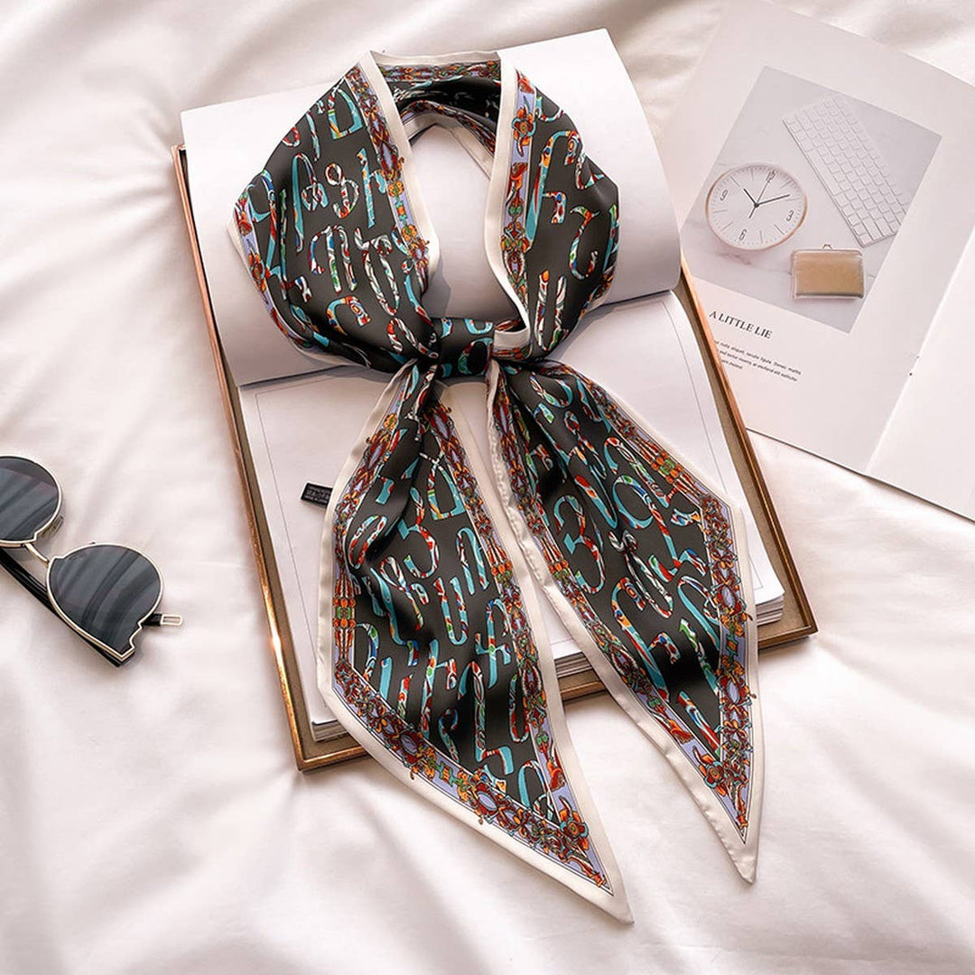 ACCITY - Women’s Long Silk Scarf – Stylish Neck Accessory_CWASC03144