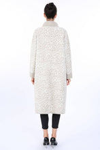 Load image into Gallery viewer, Floral Jacquard Print Embellished Coat-Biege