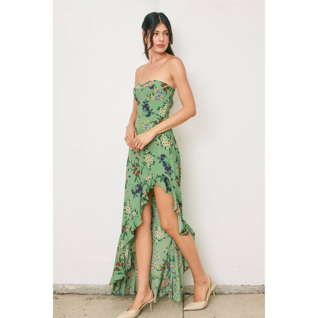 Asymmetrical Hem Maxi Dress