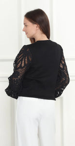 Lace Sleeve Sweater