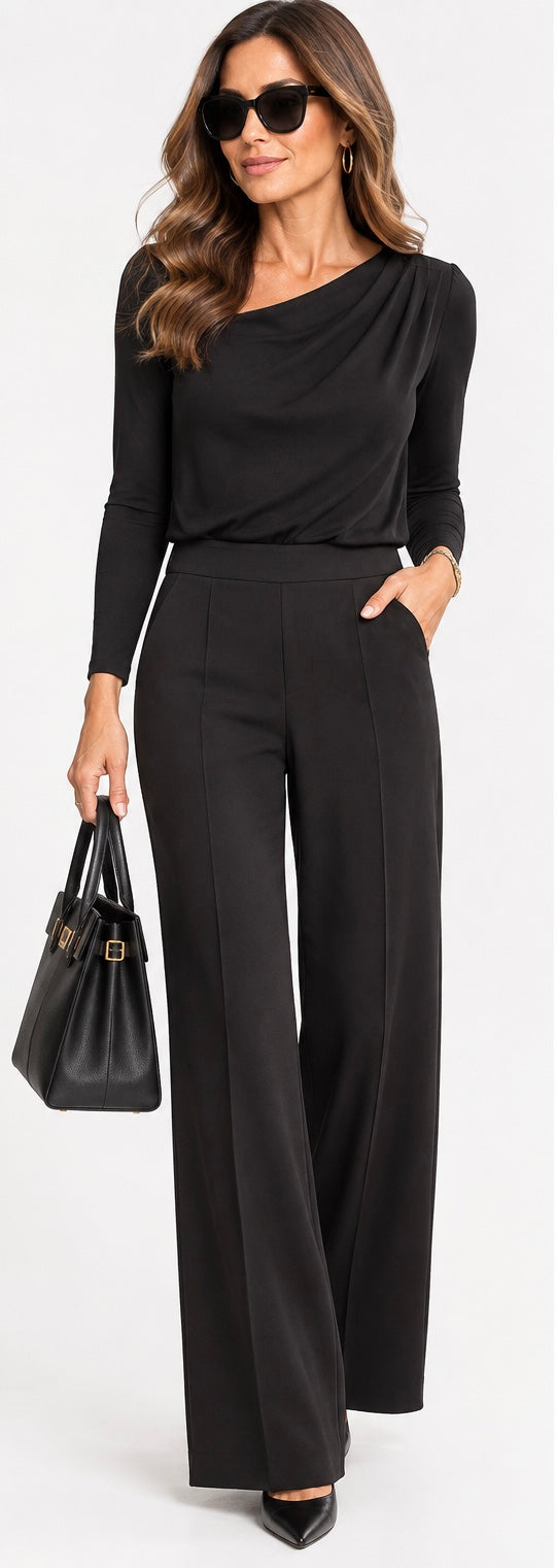 Bootleg Pin Tuck Pant