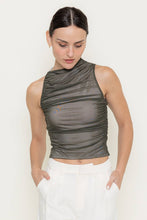 Load image into Gallery viewer, RUCHED MESH TANK TOP