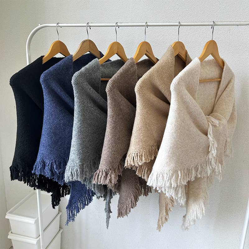 ACCITY - Knit Triangle Shawl Wrap