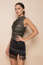 Load image into Gallery viewer, RUCHED MESH TANK TOP