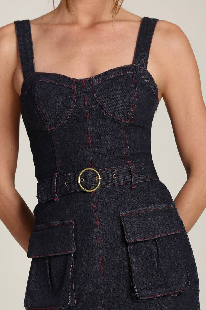 Denim Utility Mini Dress