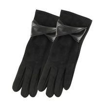 Load image into Gallery viewer, Bow Faux Suede Gloves