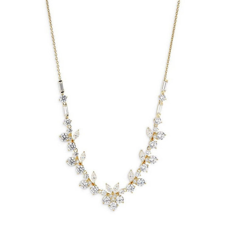 ACCITY - Zirconia Oval Round Pendant Necklace_CWMM5291