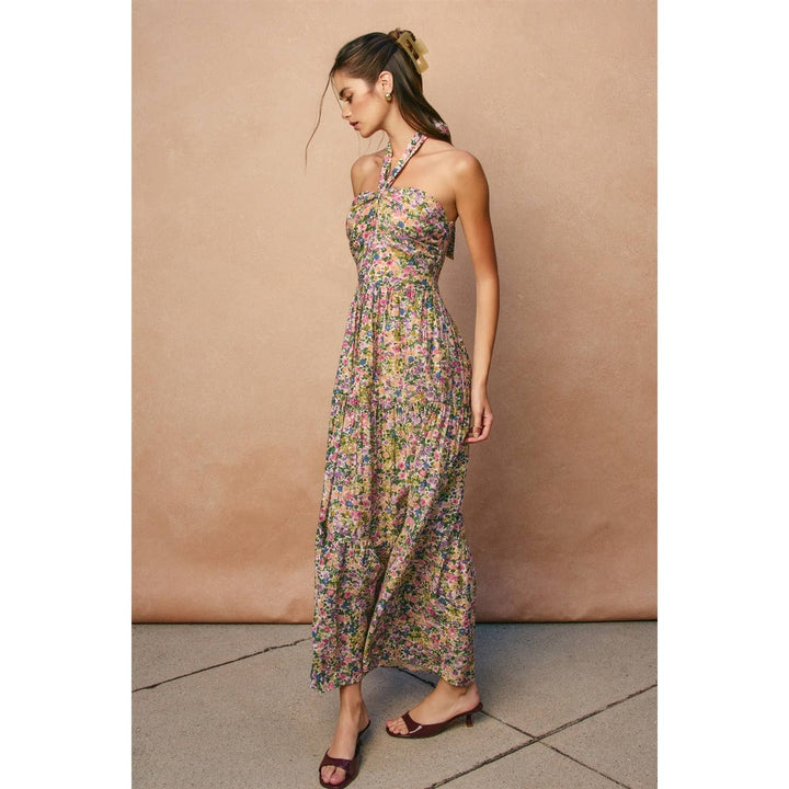 Halter Neck Tiered Dress