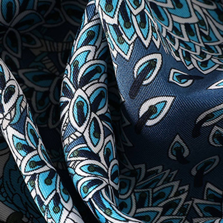 ACCITY - Vintage French Print Scarf – 90cm Silk Feel Square_CWASC0172