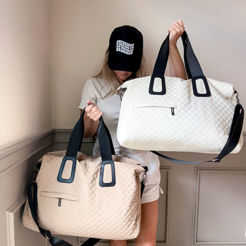 Quilted Weekender Black Detailing