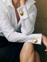 Load image into Gallery viewer, OceanusSwim - Long Sleeves Loose Buttoned Solid Color Lapel Blouses&amp;Shirts Tops