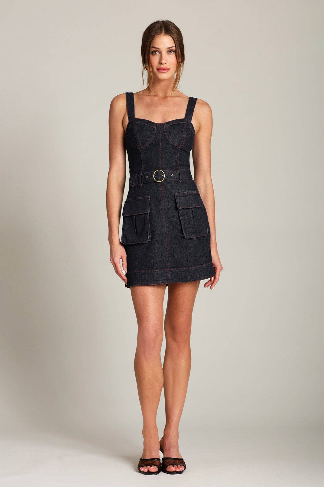 Denim Utility Mini Dress