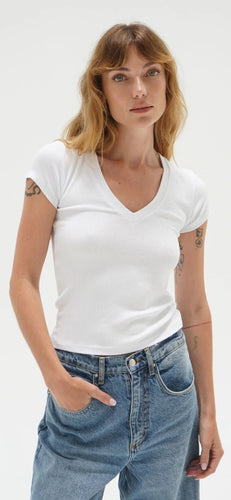 Fitted V Neck Tee *Multiple Colors*