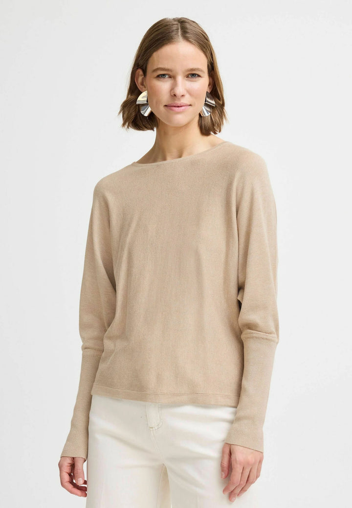Boat Neck Light Long Sleeve Knit