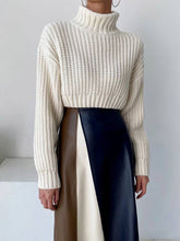 Load image into Gallery viewer, OceanusSwim - A-Line High Waisted Asymmetric Contrast Color Split-Front Skirts Bottoms