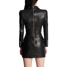 Load image into Gallery viewer, Faux Leather Suit Dress