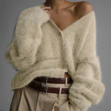 Load image into Gallery viewer, Cozy Faux Mink Cardigan Sweater