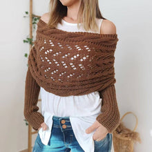 Load image into Gallery viewer, ACCITY - Cable Knit Infinity Scarf with Sleeves for Fall _CWASC1537