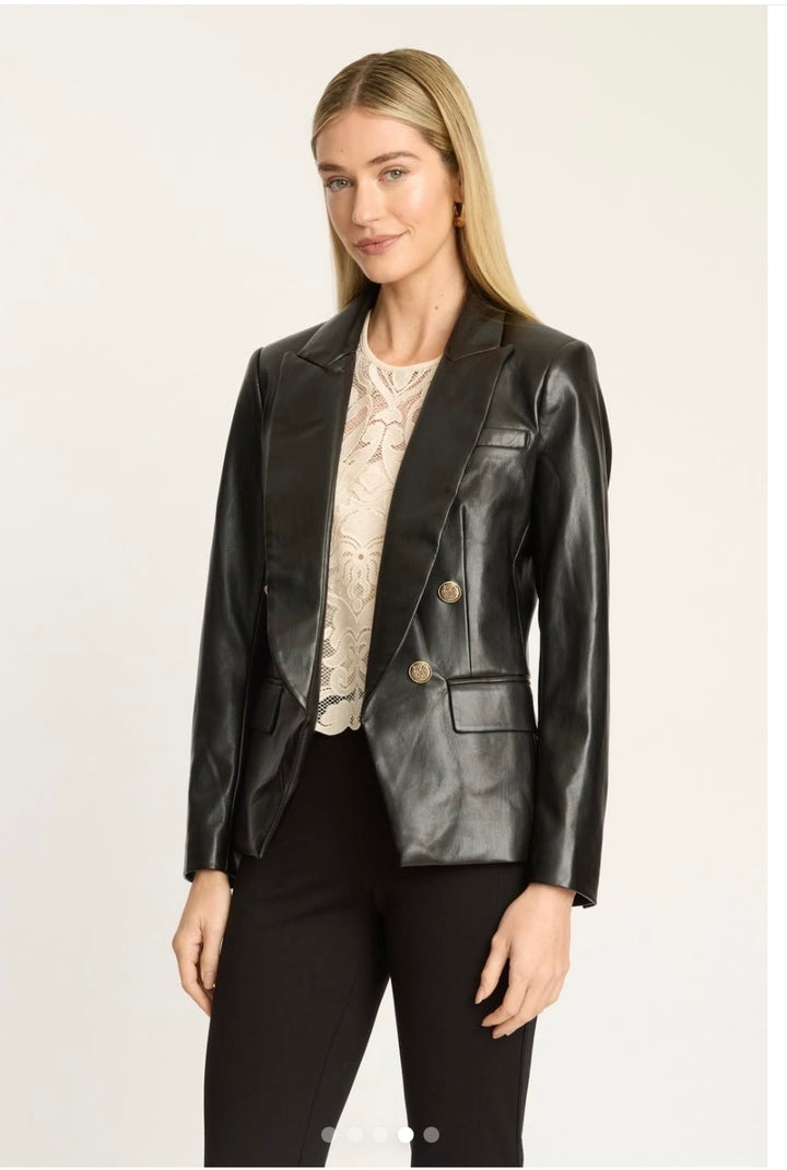Kindra Vegan Leather Blazer