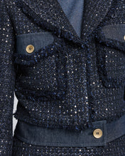 Load image into Gallery viewer, Short Tweed Blazer with Lurex