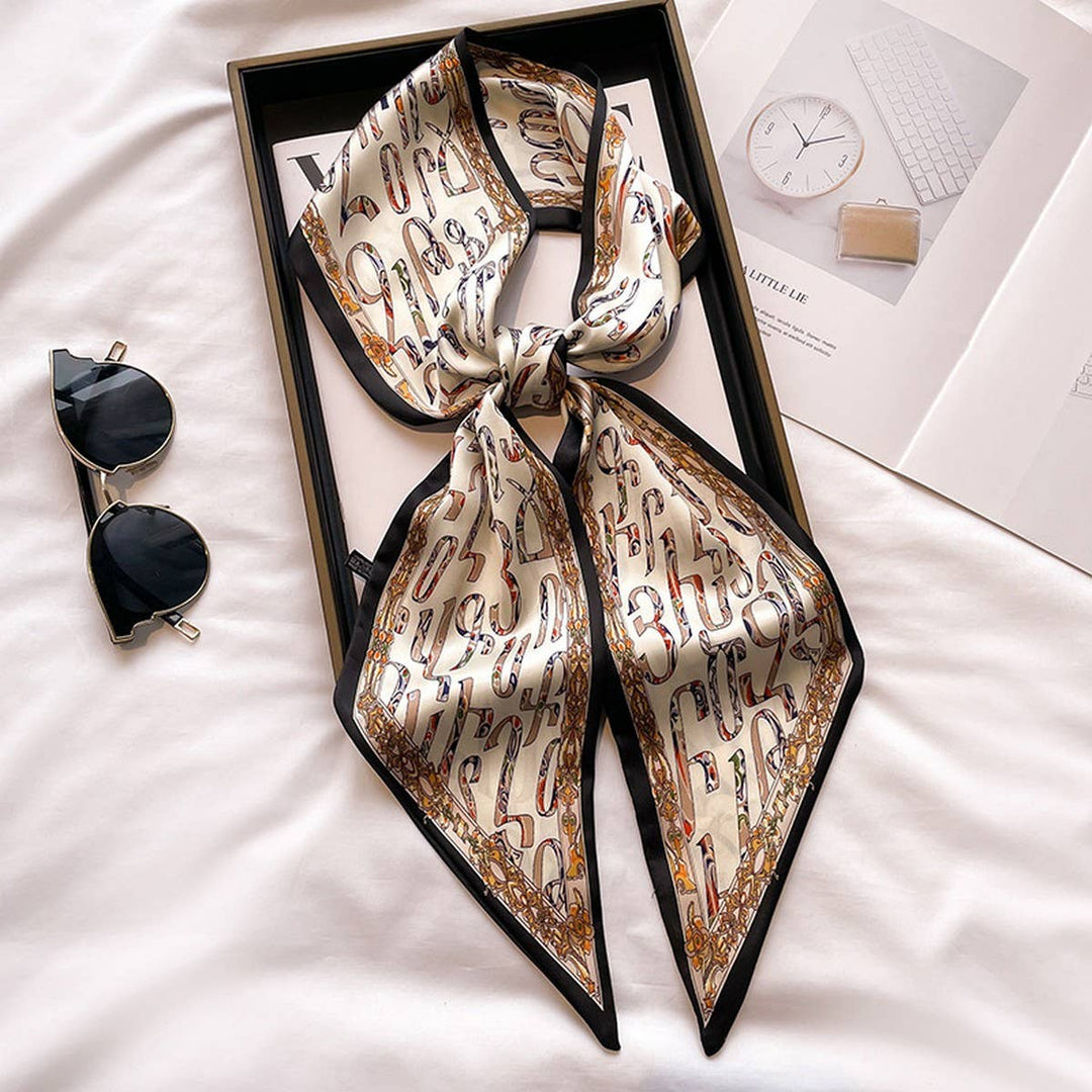 ACCITY - Women’s Long Silk Scarf – Stylish Neck Accessory_CWASC03144