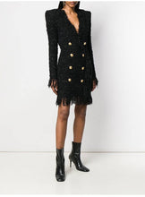 Load image into Gallery viewer, Tweed Fringed Tassel Dress