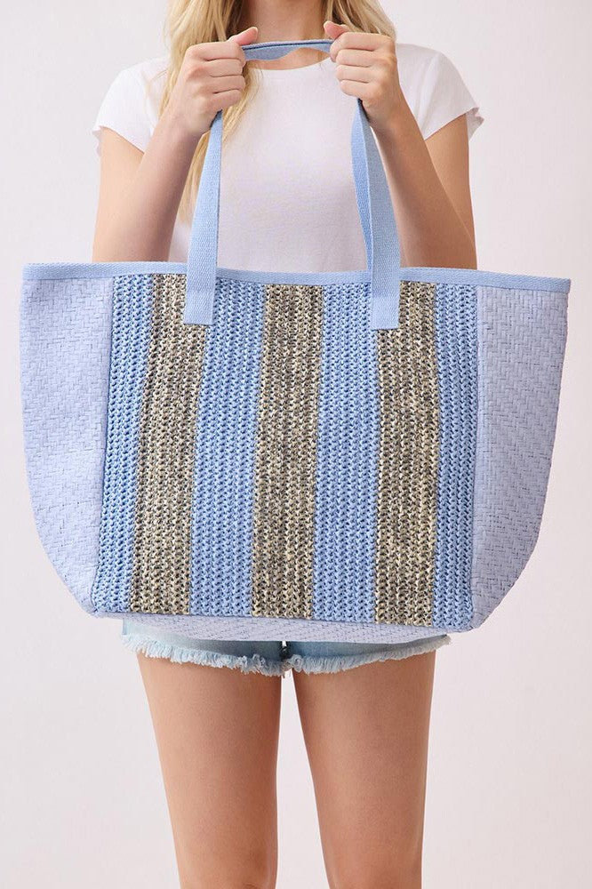 Nautical Striped Tote Bag