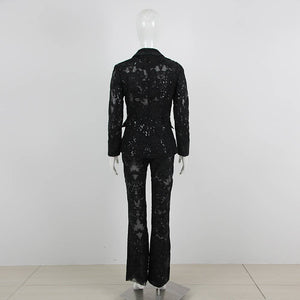 Glam Sequin Lace Suit