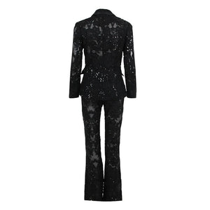 Glam Sequin Lace Suit