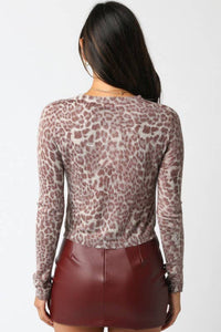 Dania Leopard Knit Top