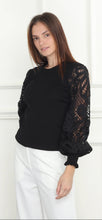 Load image into Gallery viewer, Lace Sleeve Sweater