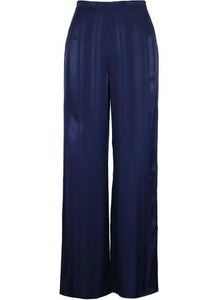 Rue Satin Pant in Navy