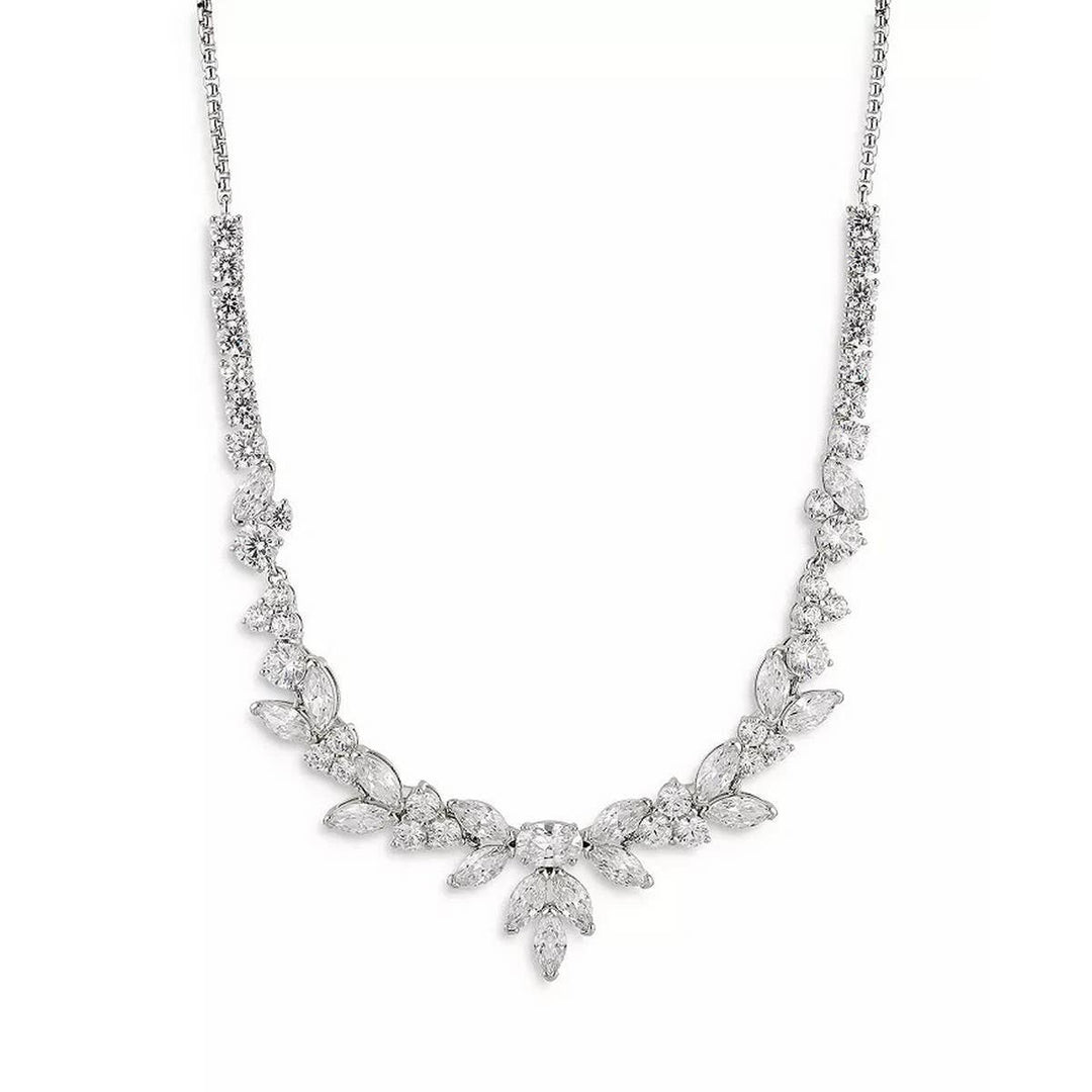 ACCITY - Zirconia Oval Round Pendant Necklace_CWMM5291