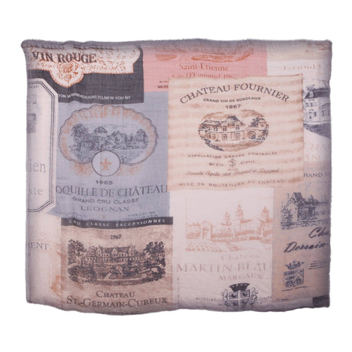 French Wine Labels Scarf