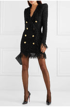 Load image into Gallery viewer, Tweed Fringed Tassel Dress