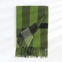 Load image into Gallery viewer, Plaid Faux Cashmere Scarf