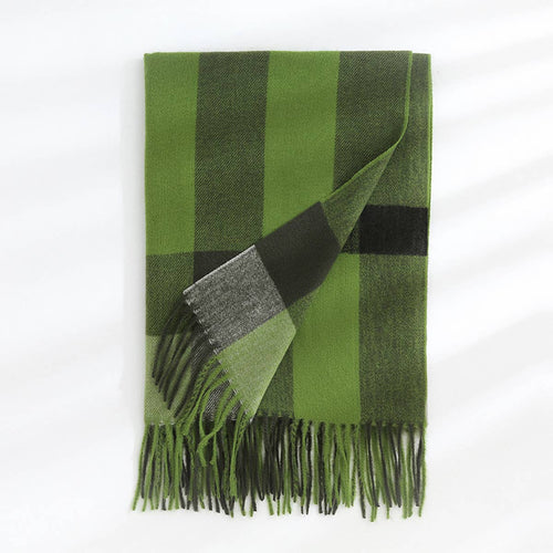 Plaid Faux Cashmere Scarf