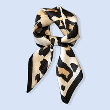 Load image into Gallery viewer, Leopard Print Satin Square Scarves