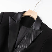 Load image into Gallery viewer, Colorblock Pinstripe Blazer