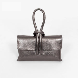 Italian Leather Wristlet Clutch Bag