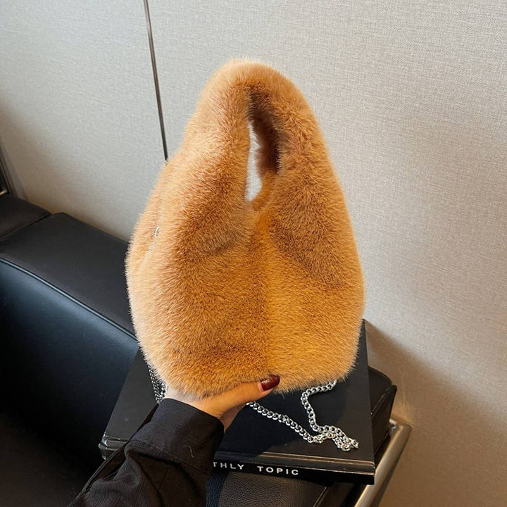 ACCITY - WINTER IMITATION REX RABBIT FUR HANDBAG PLUSH_CWAB3958