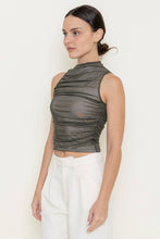 Load image into Gallery viewer, RUCHED MESH TANK TOP