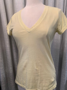 Short Sleeve V Neck Tee in Sunglow