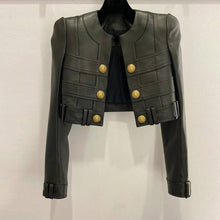 Load image into Gallery viewer, Black Faux Leather Jacket